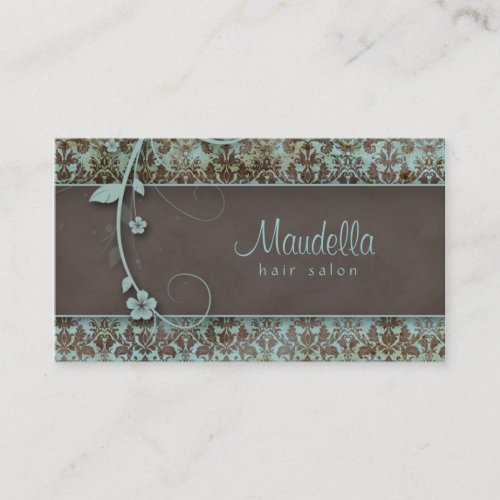 Vintage Floral Business Card Hair Salon
