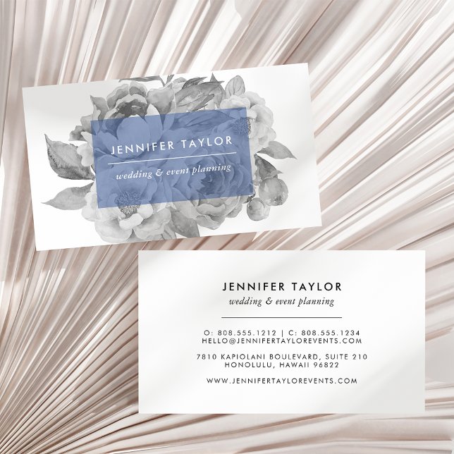 Vintage Floral Business Cards | Navy (Creator Uploaded)