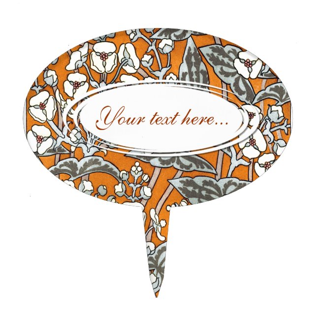 Vintage Floral ~ Cake Pick (Front)