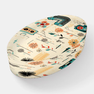 Vintage Floral & Camera Pattern (2) Paperweight