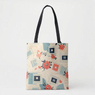 Vintage Floral & Camera Pattern (3) Tote Bag