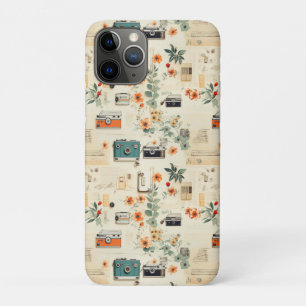 Vintage Floral & Camera Pattern (6) iPhone 11 Pro Case