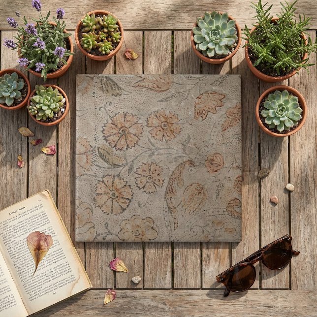 Vintage Floral Ceramic Tile (Creator Uploaded)