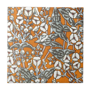 Vintage Floral Ceramic Tile