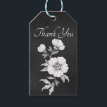 Vintage Floral Chalkboard Thank You Wedding Flower Gift Tags<br><div class="desc">Add some fun to your wedding party favors with this cute black and white vintage floral chalkboard thank you gift tag. Black and white thank you favor / gift tags are perfect for your wedding, bridal shower, anniversary, engagement, gifts, or rehearsal dinner. PLEASE SCROLL DOWN TO VIEW MATCHING PRODUCTS YOU...</div>