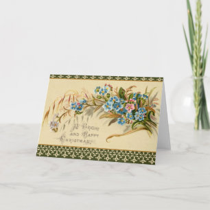 Vintage Floral Christmas Card