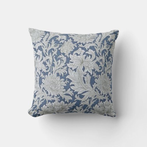 Vintage Floral Chrysanthemum Pattern Throw Pillow