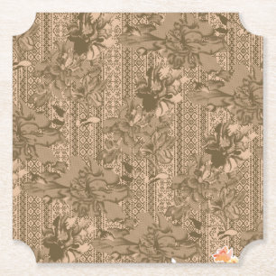 Vintage Floral Coaster Set   Neutral Luxe