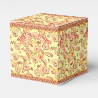 Vintage Floral & Coffee Artisan Favor Boxes