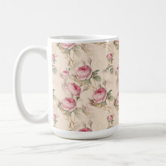 Vintage Floral Coffee Mug (Left)