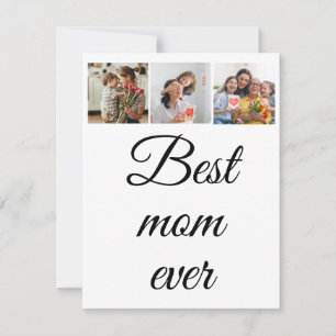 Vintage Floral Collage Photo Mother's Day Card
