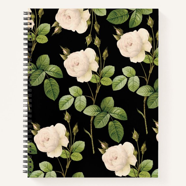 Vintage Floral College Ruled Notebook (Front)