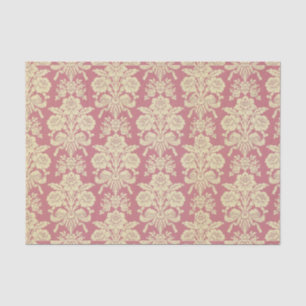 vintage,floral,coral,pink,rustic,damask,victorian, tissue paper