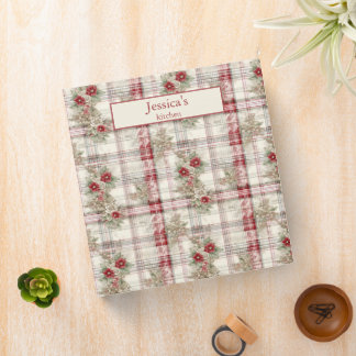 Vintage Floral Cottage Core Grandma Chic Recipe 3 Ring Binder