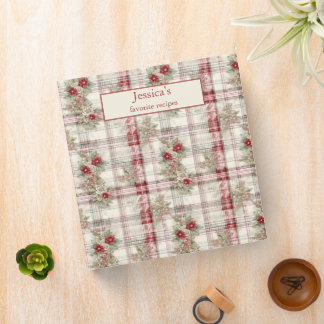 Vintage Floral Cottage Core Grandma Chic Recipe 3 Ring Binder