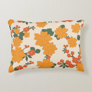 🌸 Vintage Floral Cotton Accent Pillow 16" x 12"