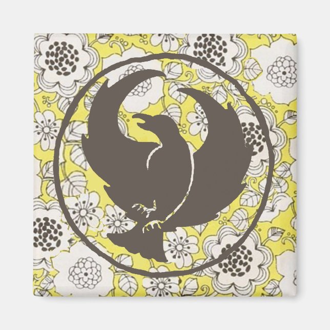 Vintage Floral Crowfoot Magnet (Front)