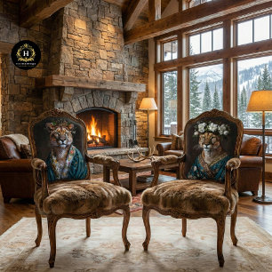 Vintage Floral Crown Queen Cougar Decoupage Tissue Paper