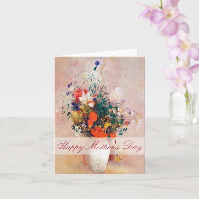 Vintage floral custom  card (Orchid)