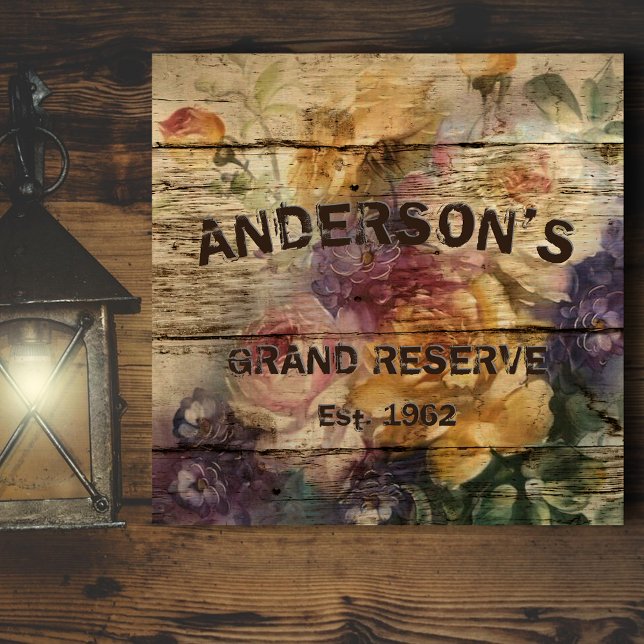 Vintage Floral Custom Crate Wood Wall Art (Creator Uploaded)