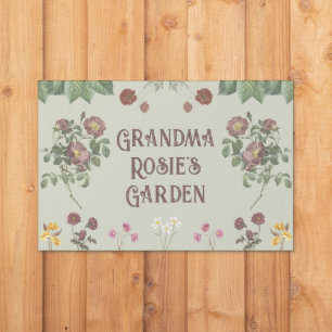 Vintage Floral Custom Display Garden Sign