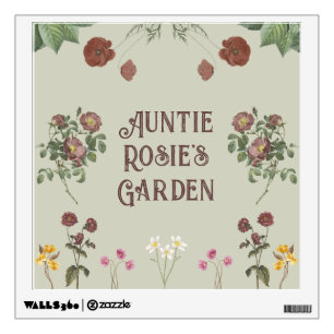 Vintage Floral Custom Display Garden Wall Decal