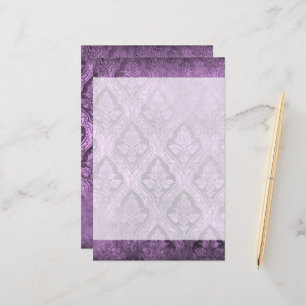 Vintage Floral Custom Paper Stationery - Pink