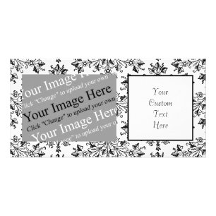 Vintage Floral Custom Photo Card