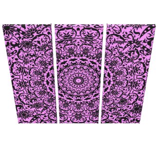 Vintage Floral Damask Purple Black Stylish