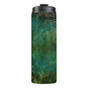 Vintage Floral Damask Thermal Tumbler