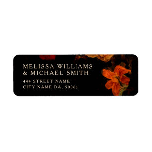 Vintage Floral Dark Moody Label