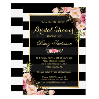 Vintage Floral Decor for Wedding Bridal Shower Card