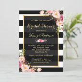Vintage Floral Decor for Wedding Bridal Shower Invitation (Standing Front)