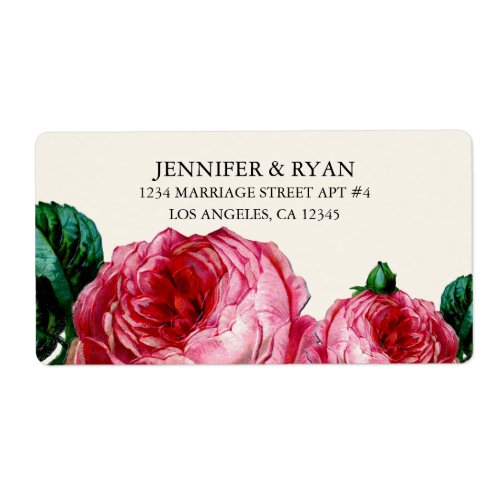 VINTAGE FLORAL DECOUPAGE RETURN ADDRESS LABELS