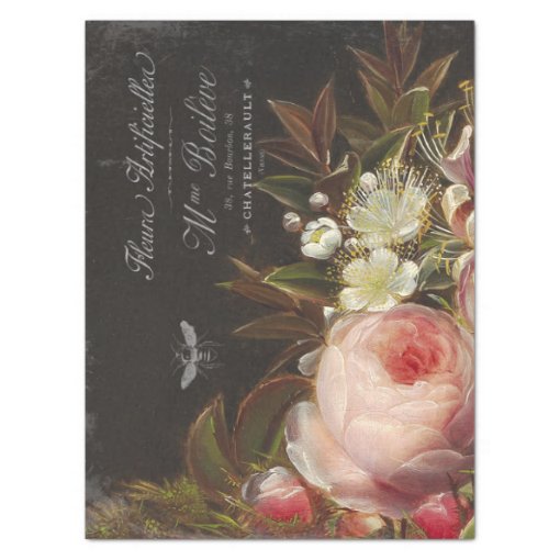 Vintage Floral Decoupage Tissue Paper Zazzle