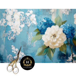 Vintage Floral Decoupage  Tissue Paper