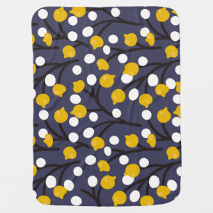 Vintage floral delicate botanical pattern. baby blanket