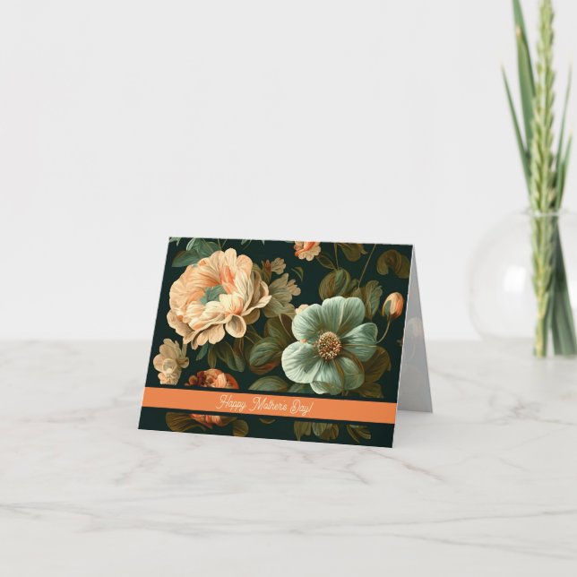 VINTAGE FLORAL DESIGN MOTHER'S DAY CARD (Front)