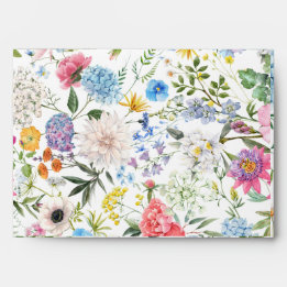 Vintage Floral Design Print Envelope