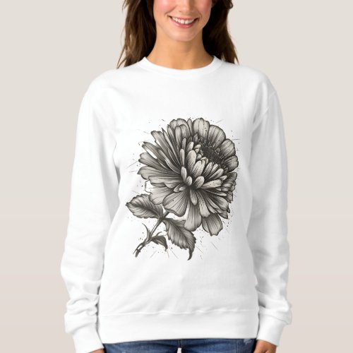 Vintage floral design sweatshirt 
