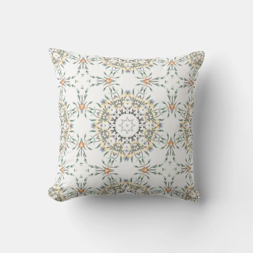 Vintage floral design throw pillow