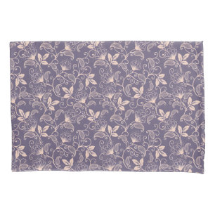 Vintage Floral Design with Swirling Vines Pillow Case