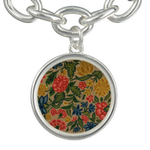 Vintage Floral Designer Garden Artwork Bracelet