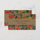 Vintage Floral Designer Garden Artwork Business Card (Front/Back)