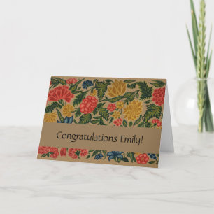 Vintage Floral Designer Garden Artwork Card