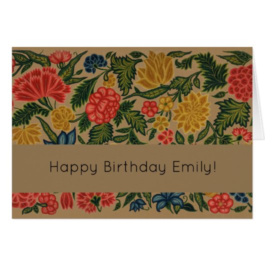 Vintage Floral Designer Garden Artwork Cards (Front Horizontal)