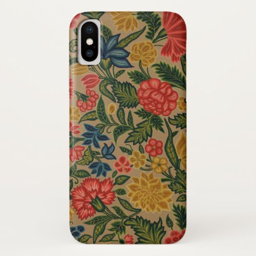 Vintage Floral Designer Garden Artwork iPhone X Case