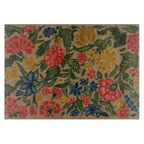 Vintage Floral Designer Garden Artwork Cutting Board
