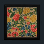 Vintage Floral Designer Garden Artwork Gift Box<br><div class="desc">Floral Designer Garden Flowers - This image is based on a vintage floral crewel embroidery textile tapestry. The original is in the Metropolitan Museum. This is a photographic reproduction of  needlework tapestry.</div>