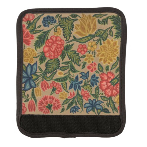 Vintage Floral Designer Garden Artwork Luggage Handle Wrap